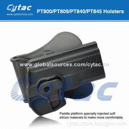 Polymer Gun Holster for Taurus PT800, PT24/7, Black Release Button